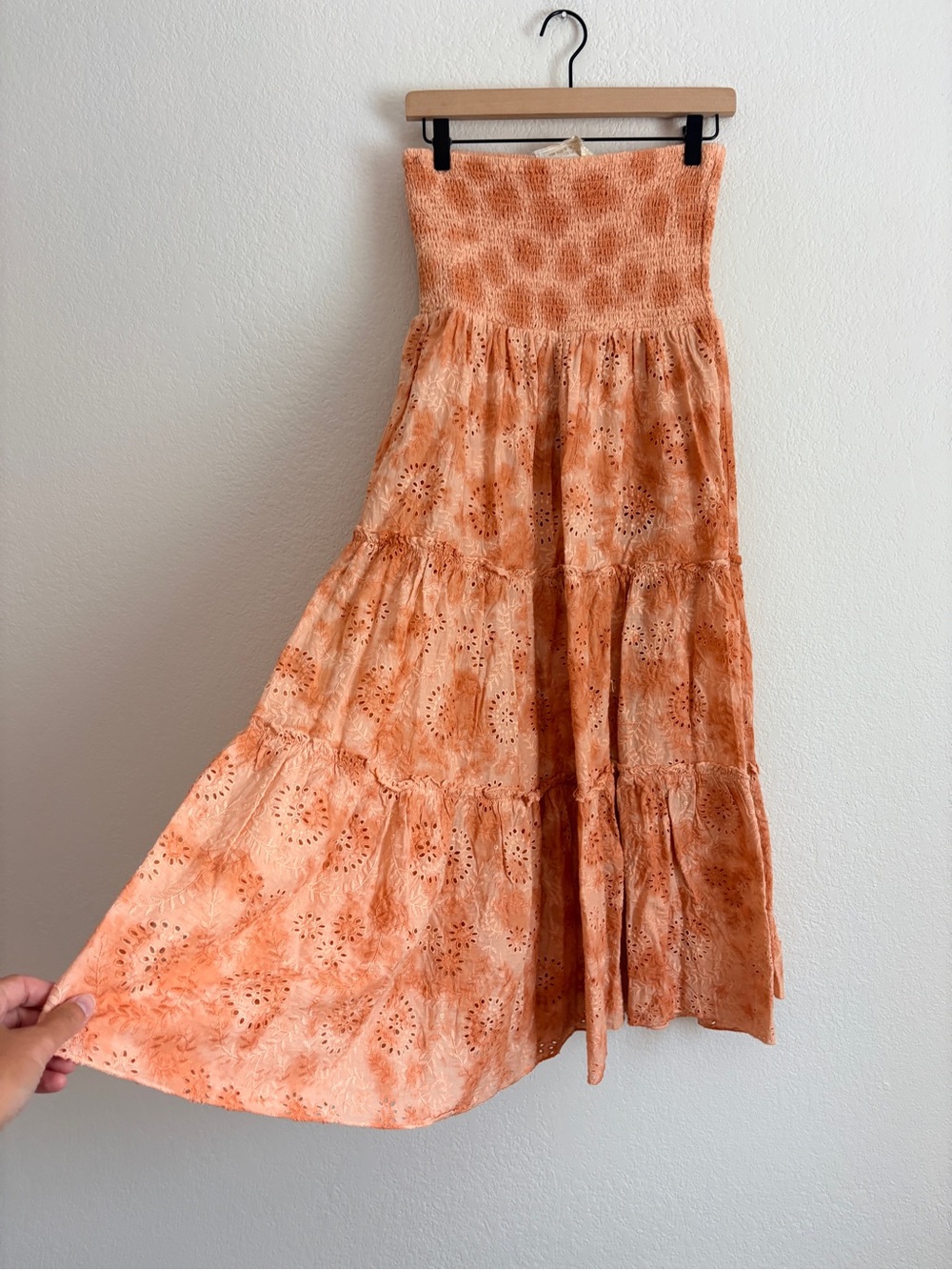 Jen’s Pirate Booty Rooftop Eyelet Skirt Dress in Apricot - Picture 6 of 10